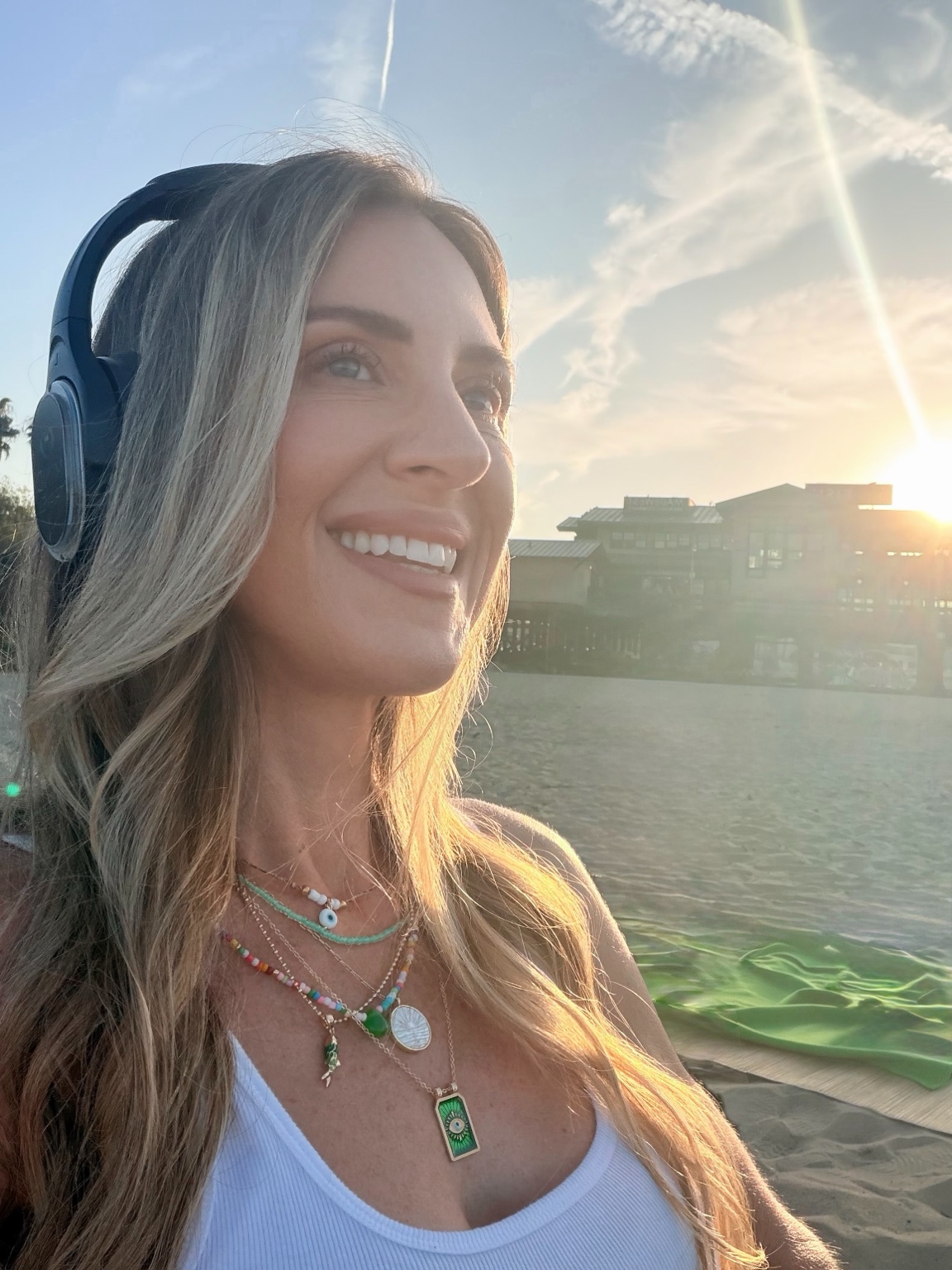 Sunlit lifestyle portrait of Crystal